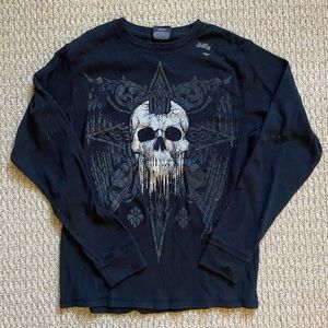 Grungy Trendy 90s Skull Sweater | Girls Boys Teens Y2K Summer Trendy Pacsun